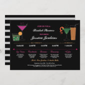 Programme Fête des mariées Itinéraire Bachelorette noire et (Devant / Derrière)