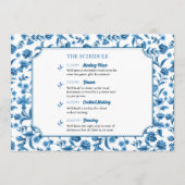 Programme Fête des mariées Itinéraire Chintz Bleu & Blanc Fl (Dos)