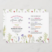 Programme Fête des mariées Itinéraire Fleur sauvage Floral (Devant / Derrière)