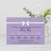 Programme Fête des mariées Itinéraire Lilac Bachelorette Inv (Debout devant)