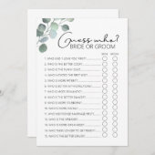 Programme Fête des mariées Jeu-Eucalyptus Devinez Qui (Devant / Derrière)