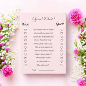 Programme Fête des mariées rose pâle Devinez Qui Joue