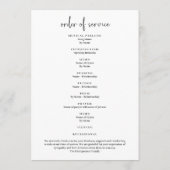 Programme Fête funéraire de la vie Photo (Dos)