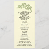 Programme Feuille de ligne artistique Mariage (Devant)