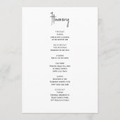 Programme Feuilles d'automne Mariage Bienvenue Lettre & Itin (Dos)