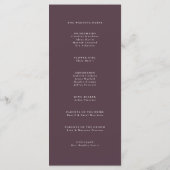 Programme Feuilles d'automne mariage de prune d'automne (Dos)