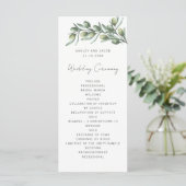 Programme Feuilles d'olive élégantes. Mariage italien de jar (Debout devant)