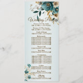 Programme Feuilles d'or Turquoise Flower de bienvenue (Dos)