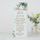 Programme Feuilles d'or Turquoise Flower de bienvenue (Debout devant)