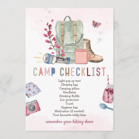 Programme Fille Camp d'invitation Camp de fête dehors Annive (Dos)