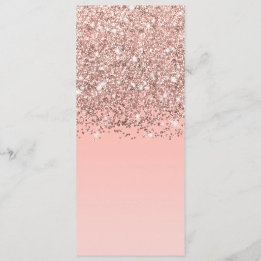 Programme Fille Rose Gold Confetti Pink Gradient Ombre (Dos)