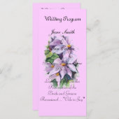 Programme Fleur de clematis d'aquarelle (Devant / Derrière)