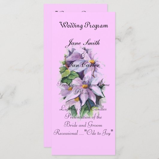 Programme Fleur de clematis d'aquarelle (Devant / Derrière)