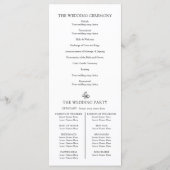 Programme Fleur de lis blanc noir merci mariage (Dos)