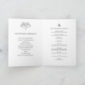 Programme Fleur de lis noir et blanc mariage d'art monogramm (Intérieur)