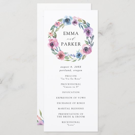 Programme Fleur de minuit fleurit la couronne florale | Céré (Devant / Derrière)