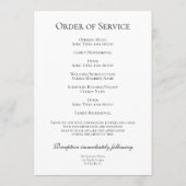 Programme Fleur d'orchidée sur le service funéraire blanc (Dos)