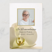 Programme Fleur d'orchidée sur le service funéraire blanc (Devant)