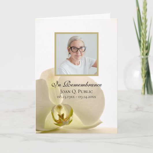 Programme Fleur d'orchidée sur le service funéraire blanc pl (Devant)