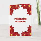 Programme Fleur géométrique rouge et or (Devant)