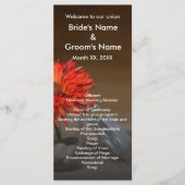 Programme Fleur orange dans le Mariage Jar de Mason (Devant)