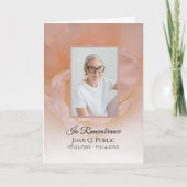 Programme Fleur rose pâle Service funéraire pétal plié (Devant)