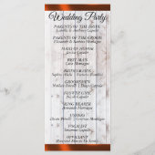 Programme Fleur sauvage et ruban - Mariage de cuivre (Dos)