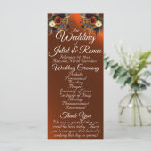 Programme Fleur sauvage et ruban - Mariage de cuivre (Debout devant)