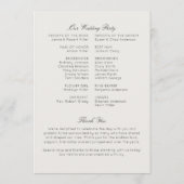 Programme Fleur sauvage intemporel simple Albâtre Mariage bl (Dos)