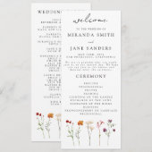 Programme Fleur sauvage Lesbian Pride Floral Mariage (Devant / Derrière)