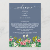 Programme Fleur sauvage Periwinkle Dusty Blue Mariage Itinér (Devant)
