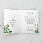 Programme Fleur sauvage Périwinkle Mariage Ordre de service (Intérieur)