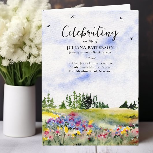 Programme Fleur sauvage photo de terrain Célébration de la v