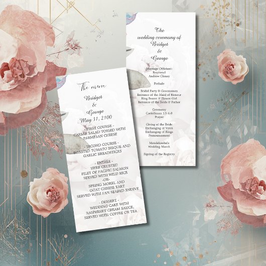Programme Fleur sauvage rose   de pivoine florale mariage