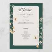 Programme Fleur sauvage rustique Frame Emerald Mariage vert (Devant)