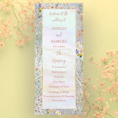Programme Fleur sauvage rustique Pastel Garden Mariage