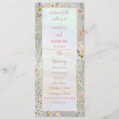 Programme Fleur sauvage rustique Pastel Garden Mariage (Devant)