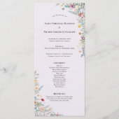 Programme Fleur sauvage simple Fern Lavender Mariage plat (Devant)