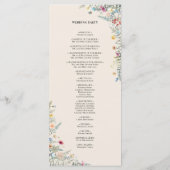 Programme Fleur sauvage simple Fern Mariage beige plat (Dos)