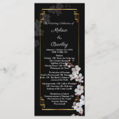 Programme Fleurs cerises blanches et cadre doré (Devant)