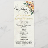 Programme Fleurs crème - Mariage crème (Devant)