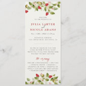 Programme Fleurs de fraises rouges sucrées Mariage (Devant)