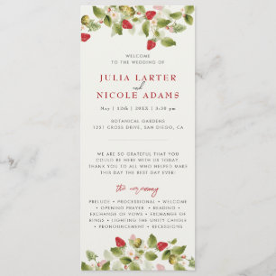 Programme Fleurs de fraises rouges sucrées Mariage