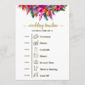 Programme Fleurs de jardin tropical événements de mariage et (Dos)