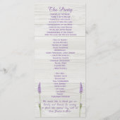 Programme Fleurs de lavande violette sur Mariage de bois (Dos)