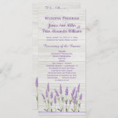 Programme Fleurs de lavande violette sur Mariage de bois (Devant / Derrière)