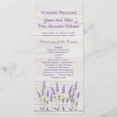 Programme Fleurs de lavande violette sur Mariage de bois (Devant)