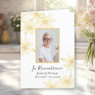 Programme Fleurs de marguerite jaune pâle Service funéraire