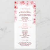 Programme Fleurs de mariage à l'aquarelle Cerisier Fleurissa (Dos)
