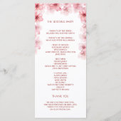 Programme Fleurs de mariage à l'aquarelle Cerisier Fleurissa (Dos)